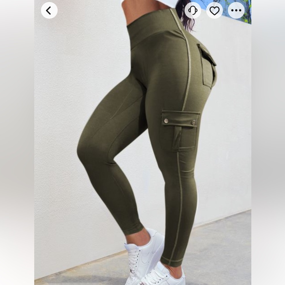 Army green leggings. Fit nicely